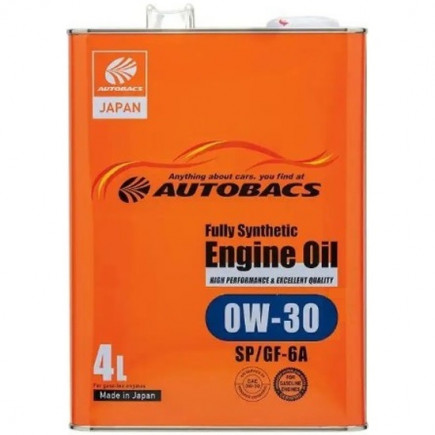 Масло моторное AUTOBACS Engine Oil 0W-30 SP/GF-6A (4L)