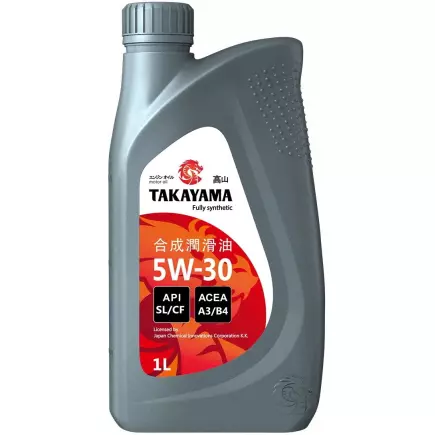 Масло моторное TAKAYAMA SAE 5W-30 API SL/CF 1L пластик Масло моторное TAKAYAMA SAE 5W-30 API SL/CF 1L пластик